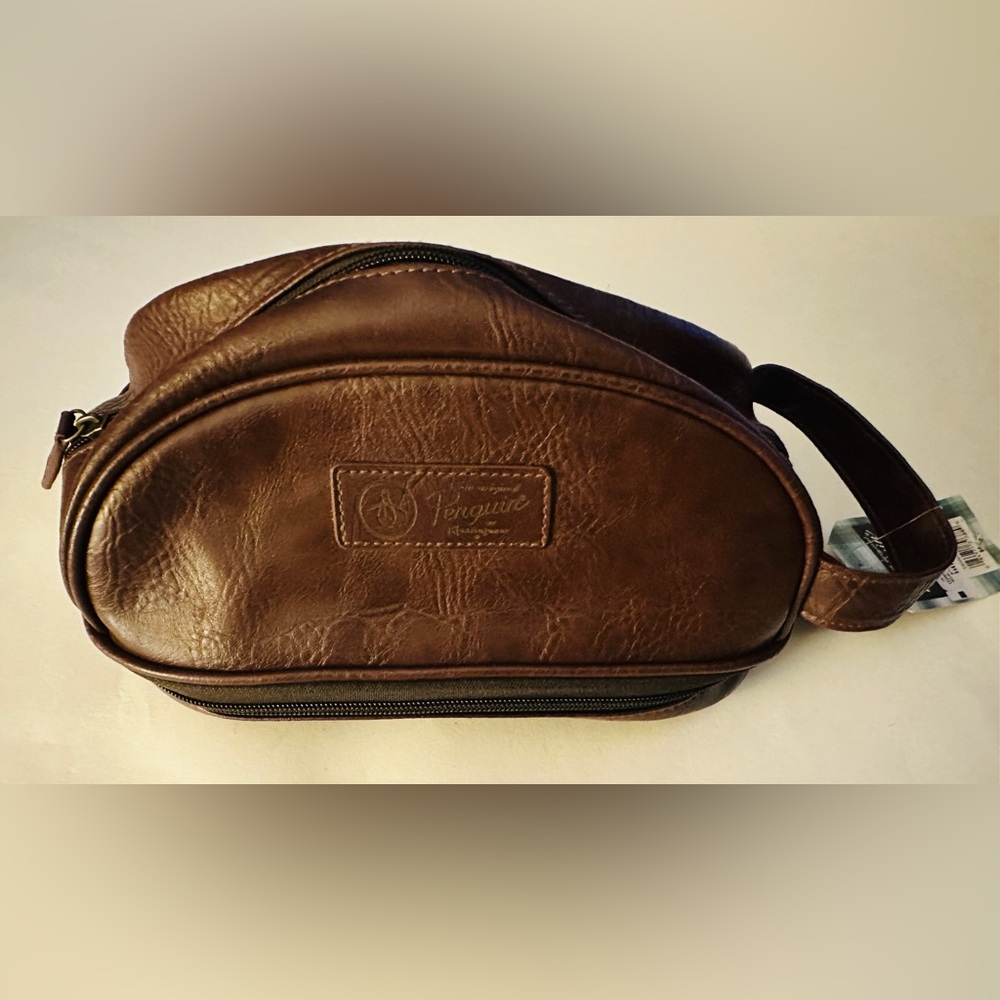 Original Penguin Toiletry Travel Bag Brown - Picture 4 of 6